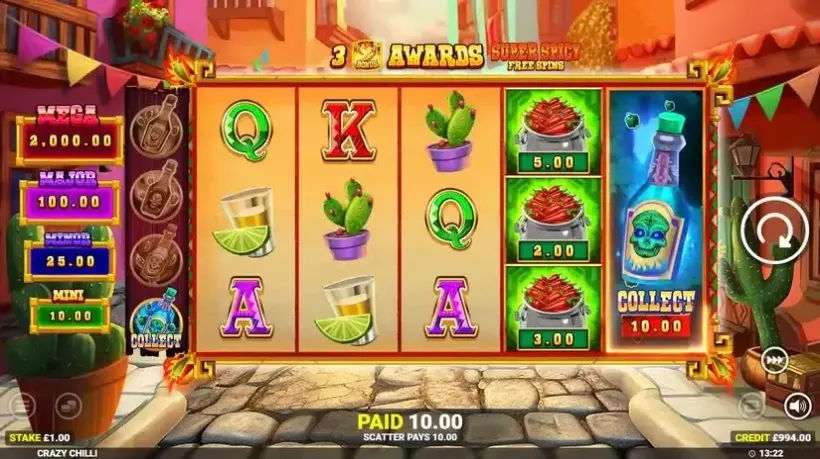 Crazy Chilli slot screenshot 2