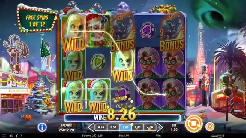 Invading Vegas: Las Christmas slot screenshot 
