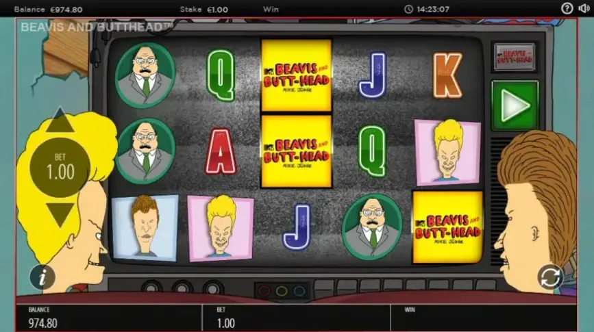 Beavis and Butt-Head slot screenshot 