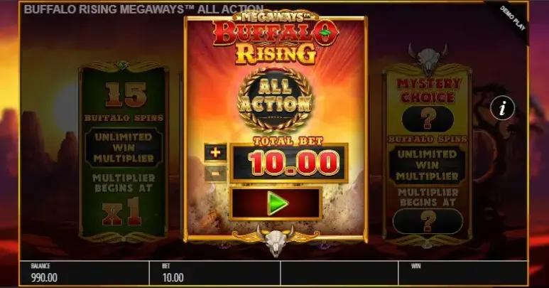 Buffalo Rising Megaways All Action slot screenshot 