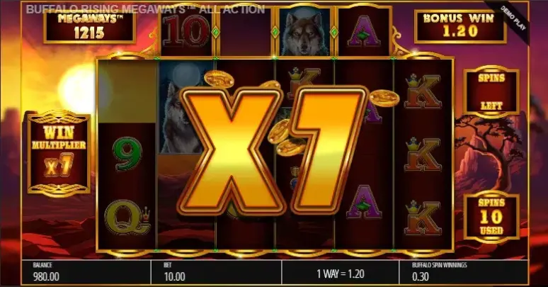 Buffalo Rising Megaways All Action slot screenshot 