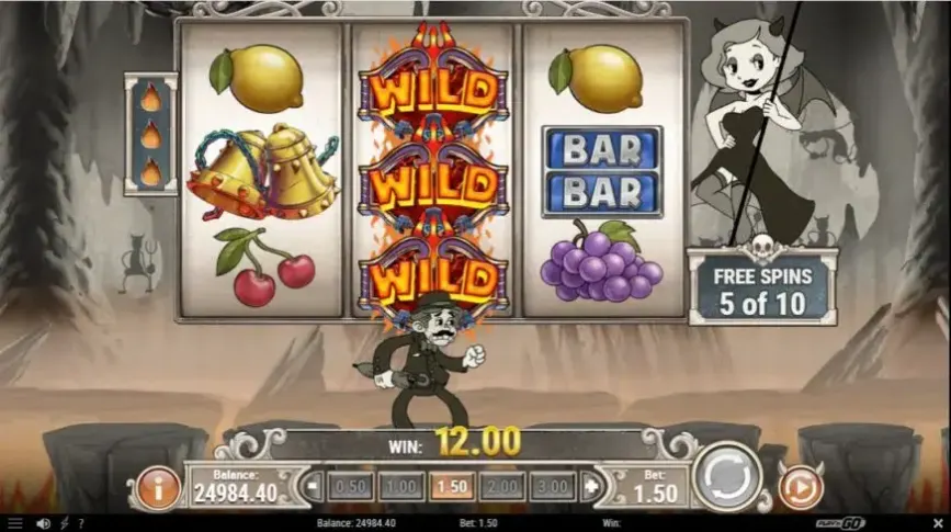 Charlie Chance: In Hell To Pay slot screenshot 
