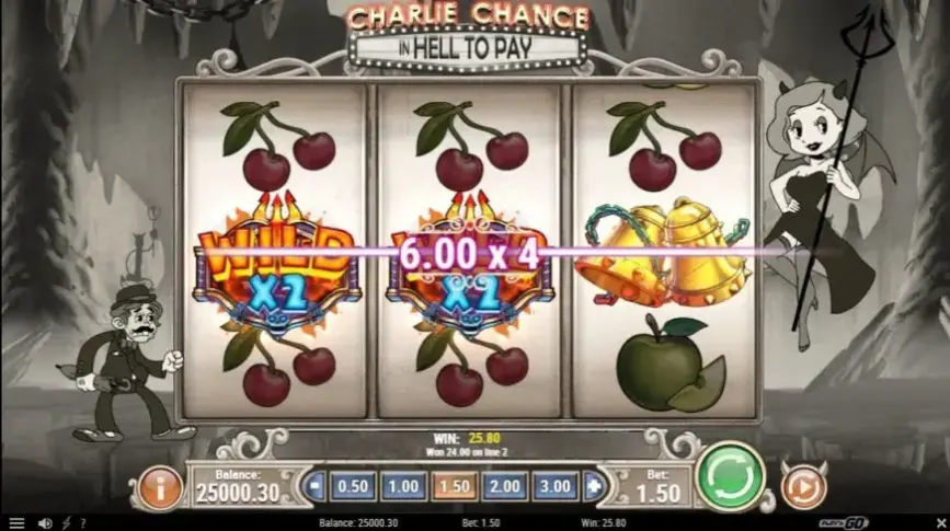 Charlie Chance: In Hell To Pay slot screenshot 2