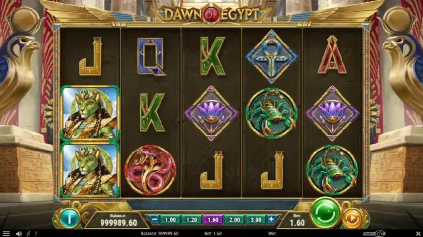 Dawn of Egypt slot screenshot 