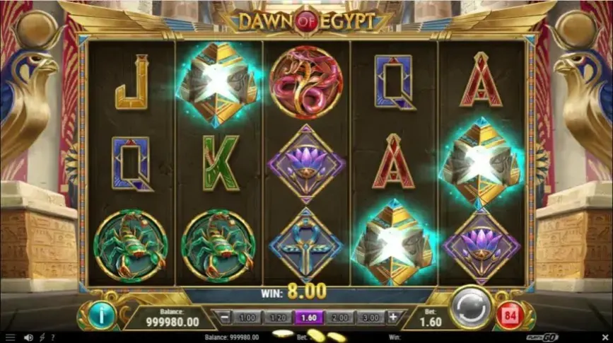 Dawn of Egypt slot screenshot 2