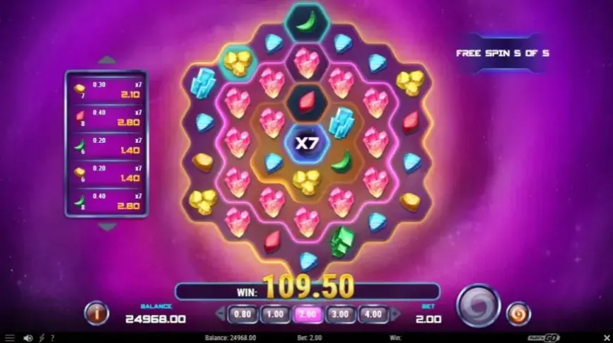 Diamond Vortex slot screenshot 