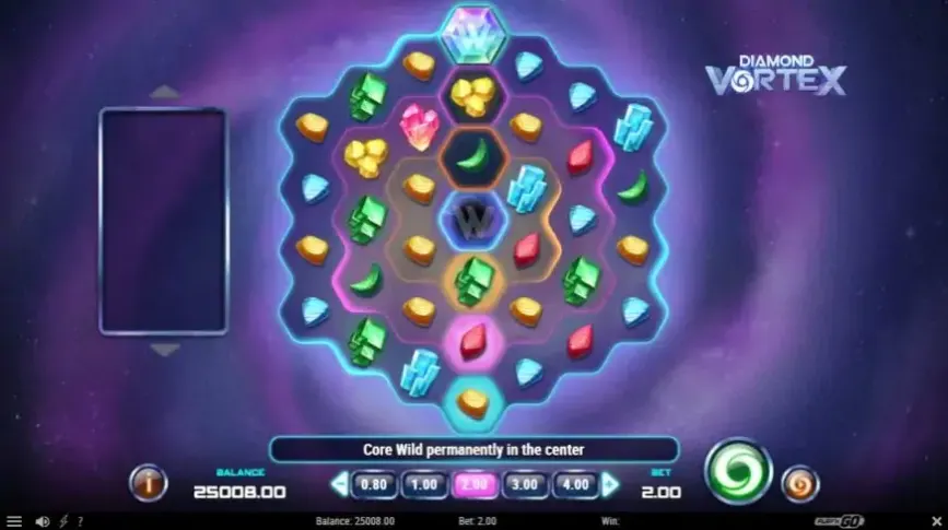 Diamond Vortex slot screenshot 