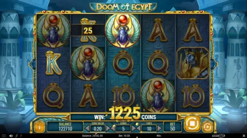 Doom of Egypt slot screenshot 2
