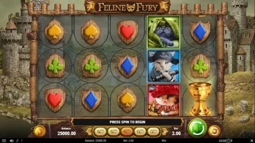 Feline Fury slot screenshot 