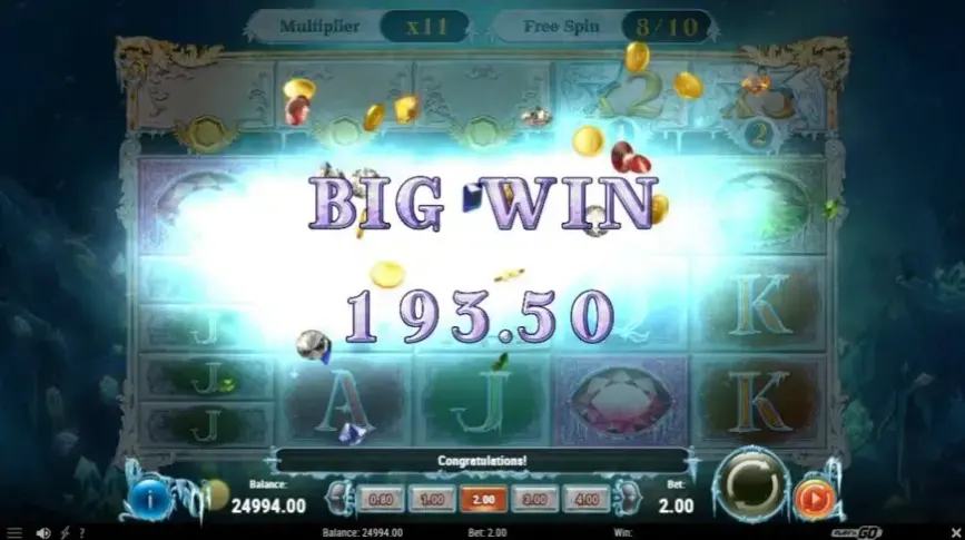 Frozen Gems slot screenshot 