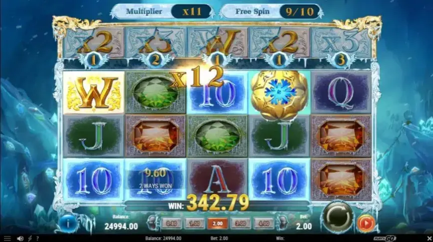 Frozen Gems slot screenshot 3