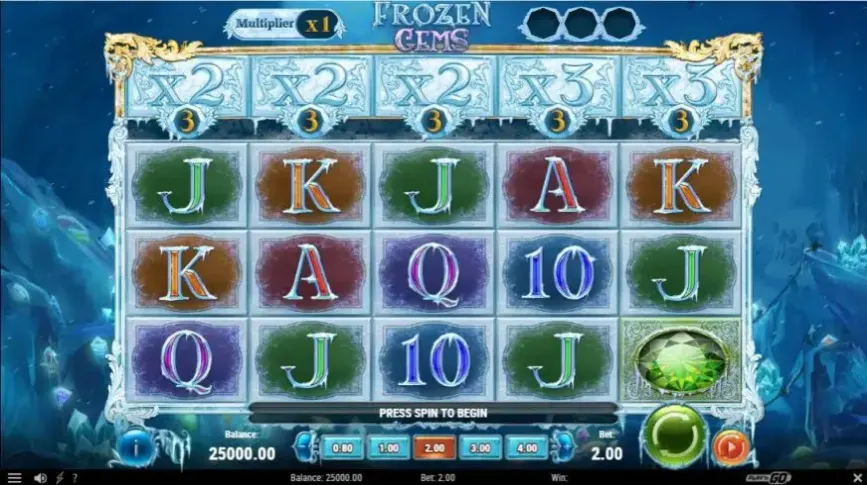 Frozen Gems slot screenshot 
