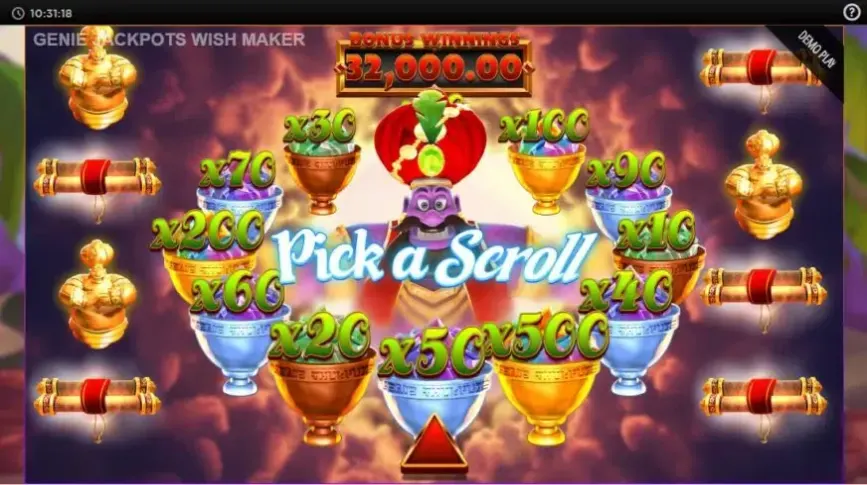Genie Jackpots Wishmaker slot screenshot 6