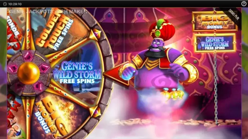 Genie Jackpots Wishmaker slot screenshot 4
