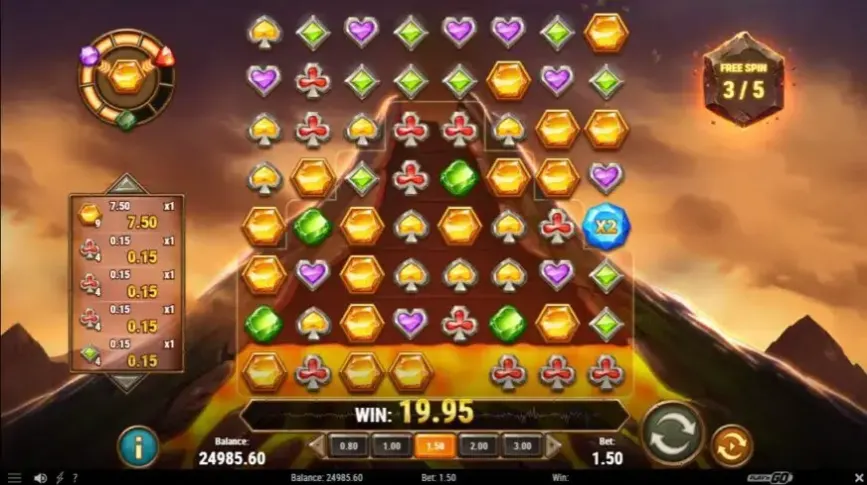 Gold Volcano slot screenshot 