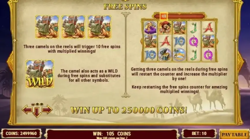 Golden Caravan slot screenshot 2