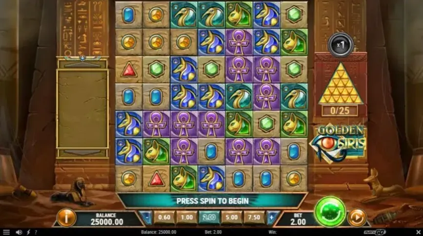 Golden Osiris slot screenshot 