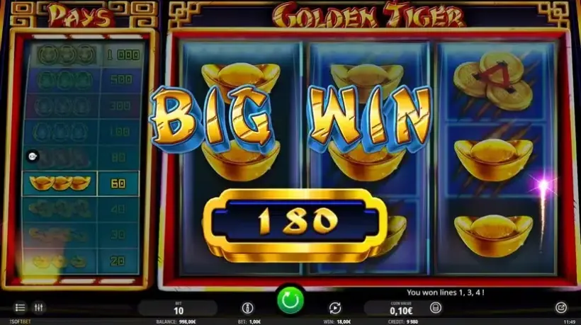 Golden Tiger slot screenshot 