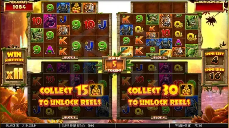 Gorilla Gold Megaways slot screenshot 