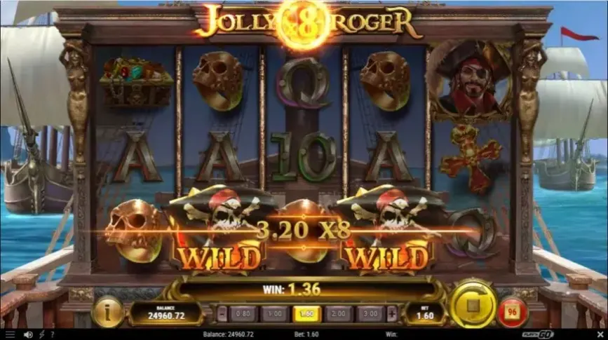 Jolly Roger 2 slot screenshot 