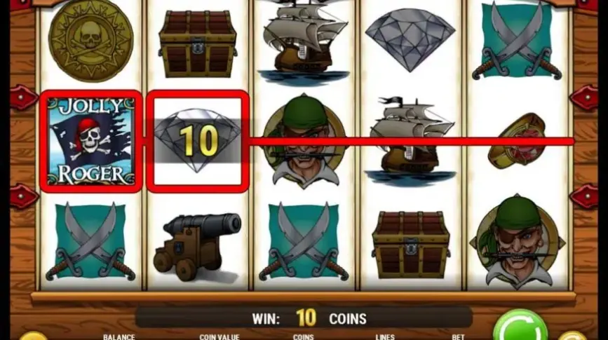 Jolly Roger slot screenshot 
