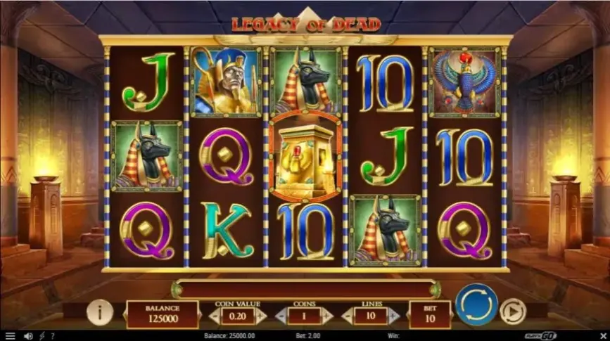 Legacy of Dead slot screenshot 