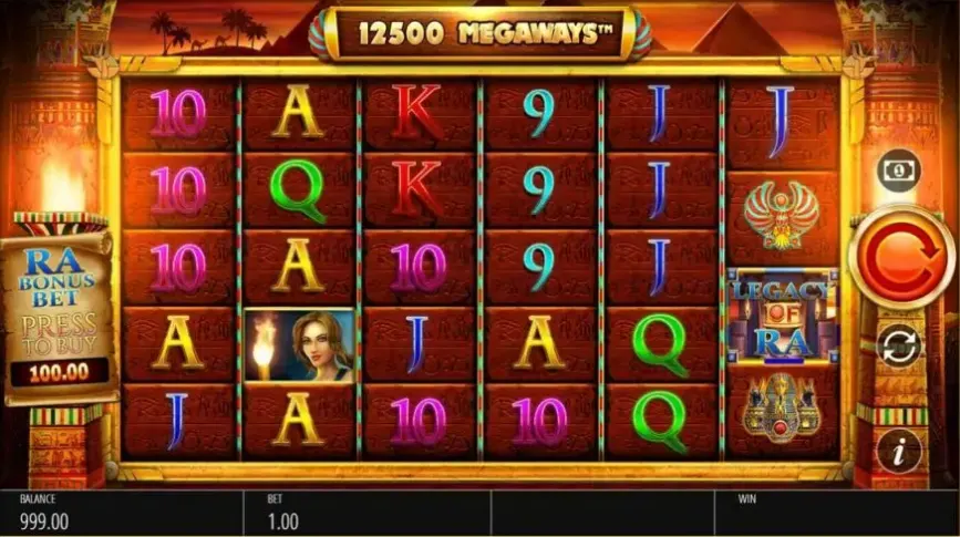 Legacy of Ra slot screenshot