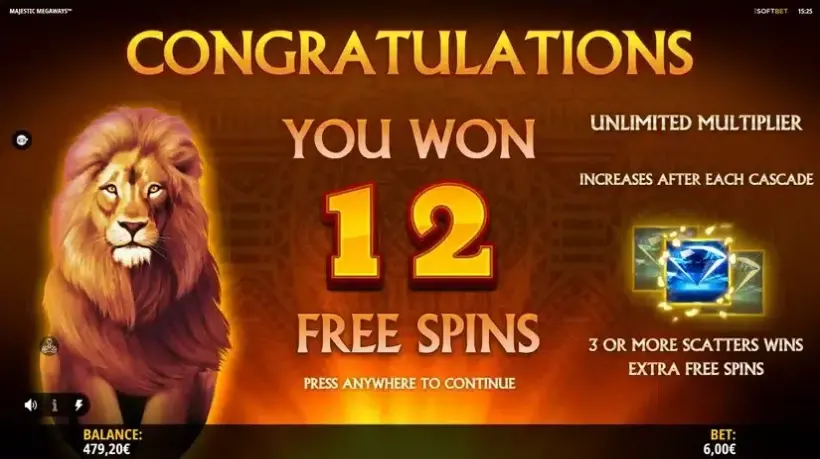 Majestic Megaways slot screenshot 4