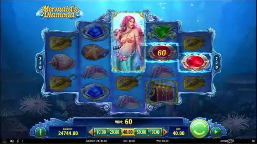 Mermaid’s Diamond slot screenshot 