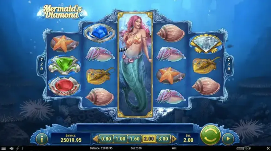 Mermaid’s Diamond slot screenshot 