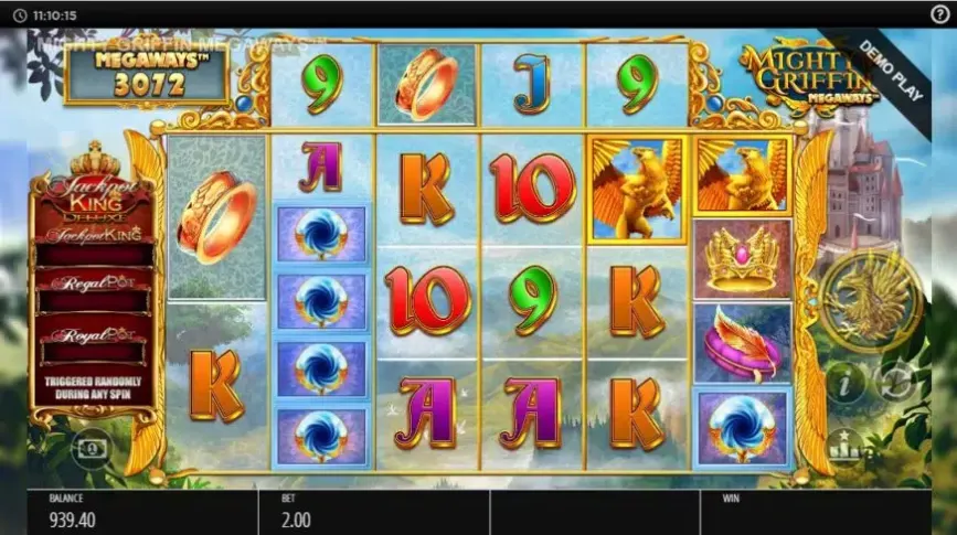 Mighty Griffin Megaways slot screenshot 