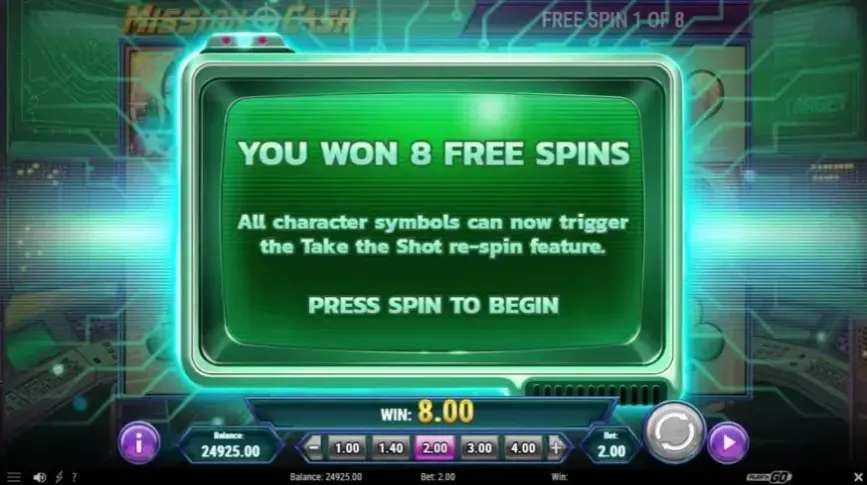 Mission Cash slot screenshot 4