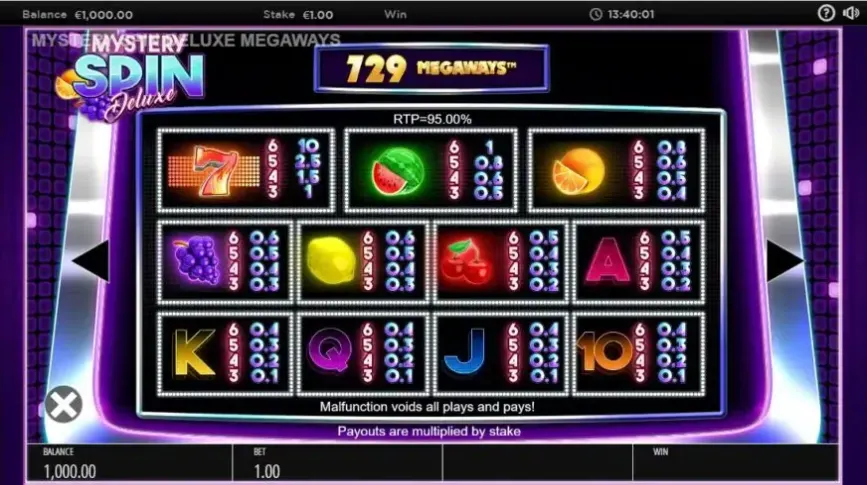 Mystery Spin Deluxe Megaways slot screenshot 2