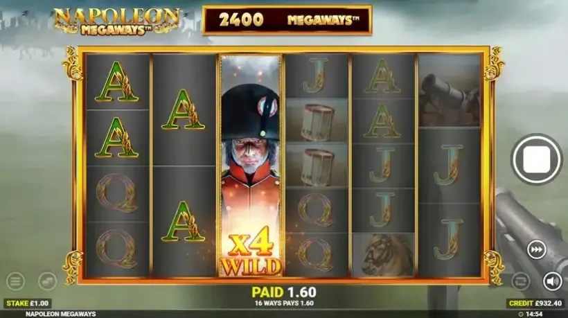 Napoleon Megaways slot screenshot 3