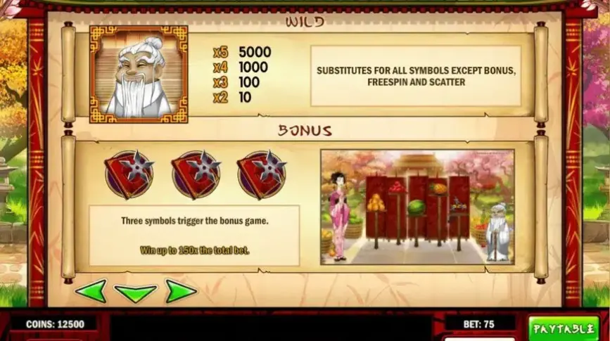 Ninja Fruits slot screenshot 2