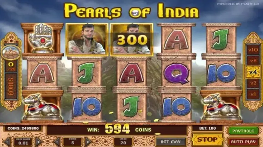 Pearls Of India slot screenshot 