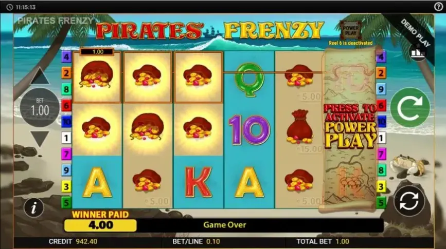 Pirates Frenzy slot screenshot 2