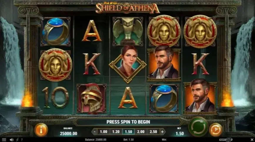 Rich Wilde and the Shield of Athena slot screenshot 
