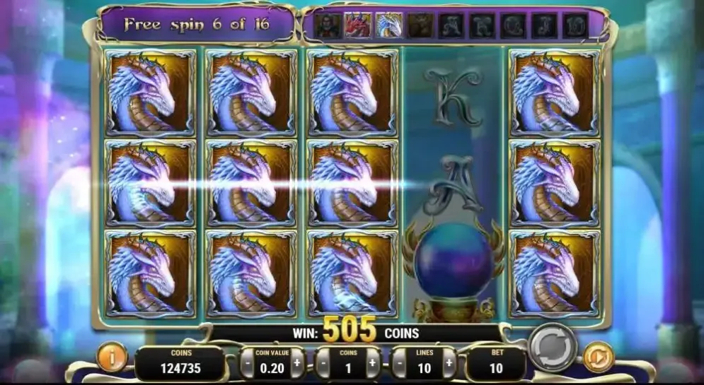 Rise of Merlin slot screenshot 