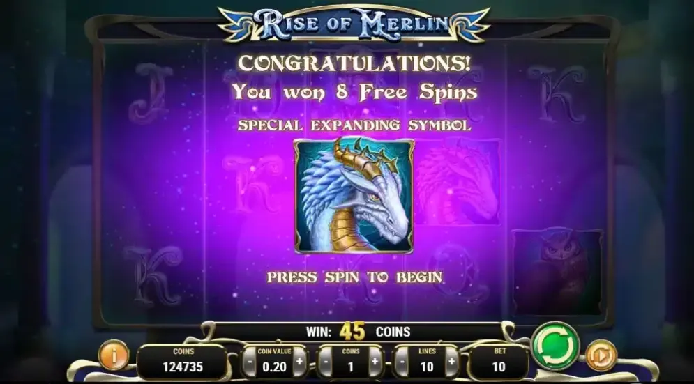 Rise of Merlin slot screenshot 8