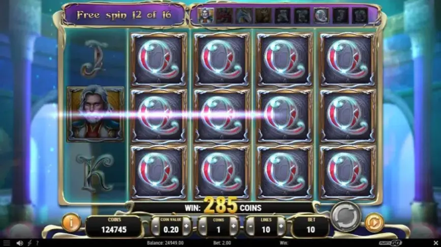 Rise of Merlin slot screenshot 