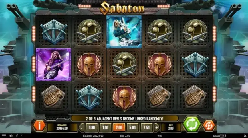 Sabaton slot screenshot 