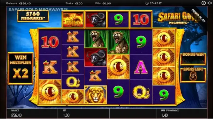 Safari Gold Megaways slot screenshot 4