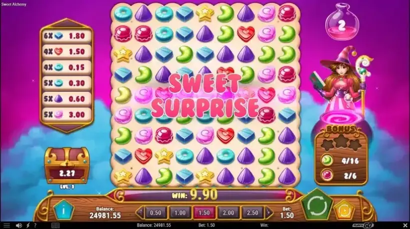 Sweet Alchemy slot screenshot 
