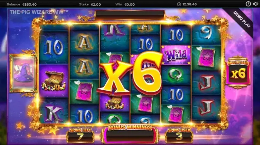 The Pig Wizard Megaways slot screenshot 