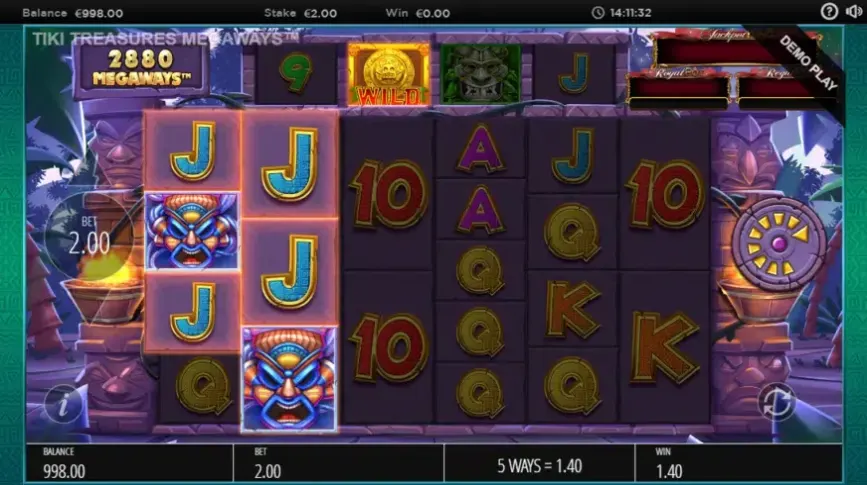 Tiki Treasures Megaways slot screenshot 3