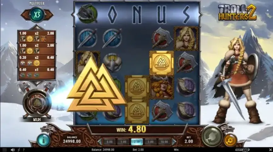 Troll Hunters 2 slot screenshot 2