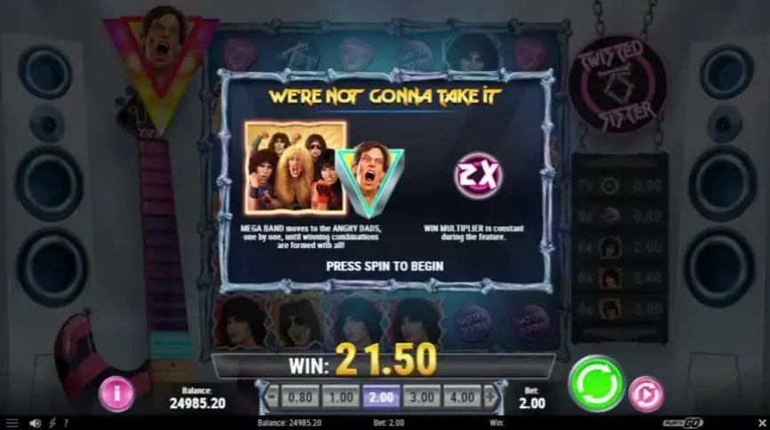 Twisted Sister slot screenshot 3