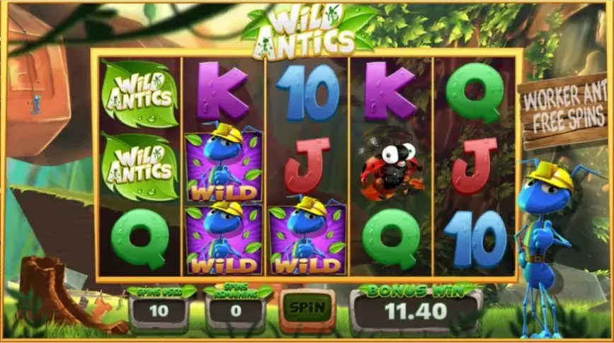 Wild Antics slot screenshot 7