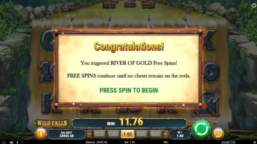 Wild Falls slot screenshot 5